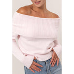 Load image into Gallery viewer, Whitney Off-Shoulder Sweater - Pink
