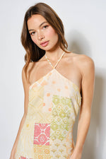 Load image into Gallery viewer, Avenna Patchwork Mini Dress
