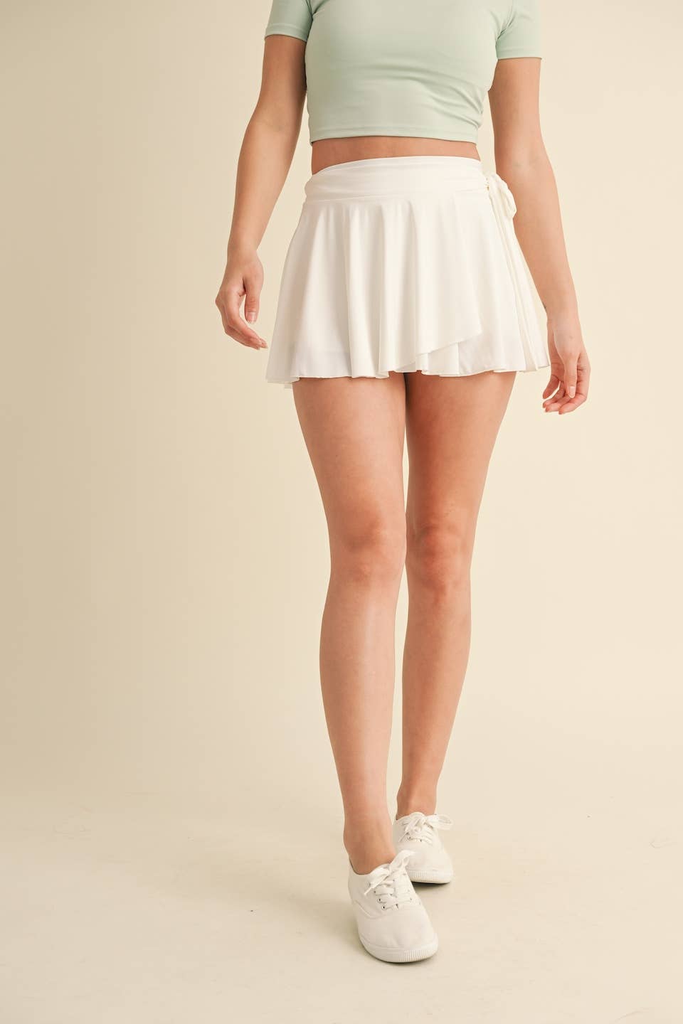 Balletcore Wrap Skort - White