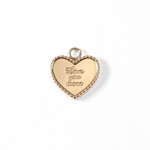 "Love You More" Heart Charm