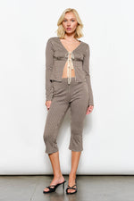 Load image into Gallery viewer, Kylie Gingham Capri Pants
