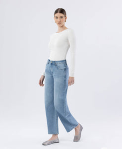 High Rise Barrel Jean - Charm - Vervet