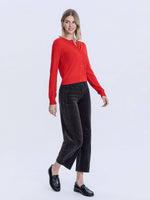 Load image into Gallery viewer, High Rise Dark Gray Corduroy Barrel Jean - Vervet
