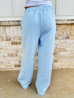 Load image into Gallery viewer, Baby Blue Dot Flare Sweatpants: Sunkissed Coconut
