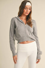 Load image into Gallery viewer, Zip Up Sweater Hoodie
