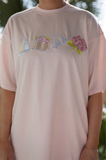 Load image into Gallery viewer, Garden Embroidered Tee: Sunkissed Coconut
