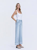 Load image into Gallery viewer, Streamlined Cuffed Baggy Wide Jean - Vervet
