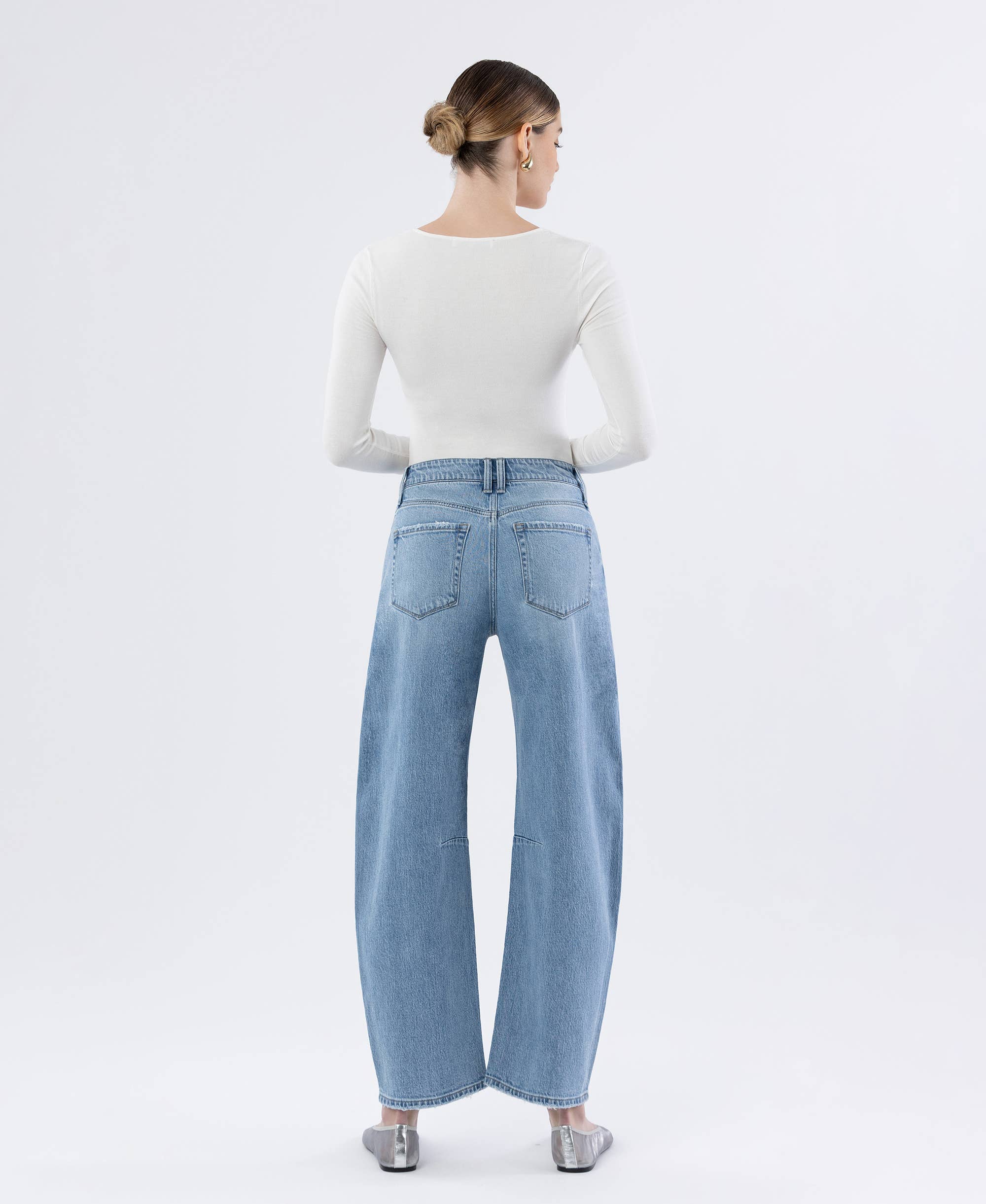 High Rise Barrel Jean - Charm - Vervet