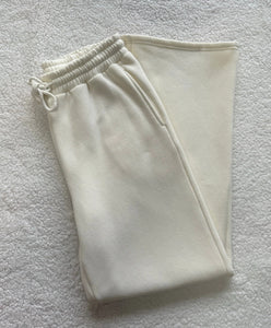 Sunkissed Coconut Flare Sweatpants - Seashell Ivory