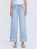Load image into Gallery viewer, Streamlined Cuffed Baggy Wide Jean - Vervet
