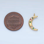 Load image into Gallery viewer, Rainbow Crescent Moon Charm
