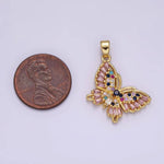 Load image into Gallery viewer, Baguette Butterfly Charm
