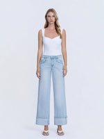 Load image into Gallery viewer, Streamlined Cuffed Baggy Wide Jean - Vervet
