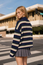 Load image into Gallery viewer, Lorelei Cardi: Navy Multi
