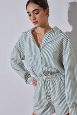 Load image into Gallery viewer, Oversized Striped Shirt - Vanilla Multi
