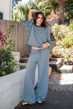 Load image into Gallery viewer, Marlowe Tee: Chocolate &amp; Blue
