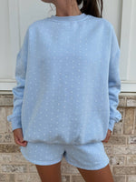 Load image into Gallery viewer, Baby Blue Dot Sweatshirt: Sunkissed Coconut
