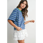 Load image into Gallery viewer, Magnolia Tee - Blue / Green

