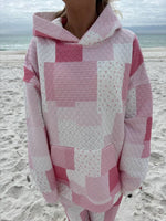 Load image into Gallery viewer, Margo Quilted Patchwork Hoodie -Sunkissed Coconut
