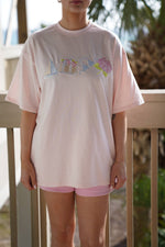 Load image into Gallery viewer, Garden Embroidered Tee: Sunkissed Coconut
