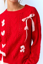 Load image into Gallery viewer, Lia Cable Lace Up Sweater
