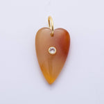 Load image into Gallery viewer, Heart Gemstone Charm
