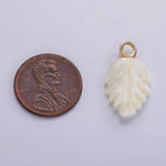 Load image into Gallery viewer, Seashell Leaf Charm
