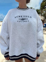 Load image into Gallery viewer, Preppy Crew Sweatshirt - sunkissedcoconut
