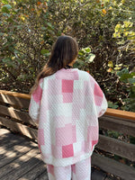 Load image into Gallery viewer, Margo Quilted Patchwork Crewneck Sweatshirt: Sunkissed Coconut
