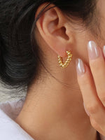 Load image into Gallery viewer, Twisted Heart Hoops
