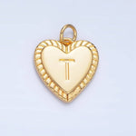 Load image into Gallery viewer, Initial Sunburst Heart Charm
