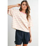 Load image into Gallery viewer, Magnolia Tee - Ivory / Pink
