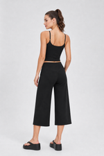 Load image into Gallery viewer, Liana Wide Capri: Black
