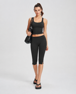 Load image into Gallery viewer, Delina Capri Pants: Black
