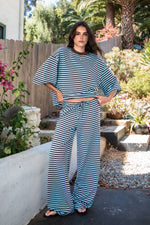 Load image into Gallery viewer, Marlowe Tee: Chocolate &amp; Blue
