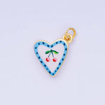 Load image into Gallery viewer, Rose &amp; Cherry Heart Charms
