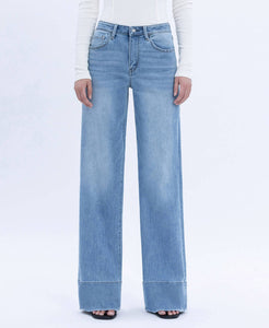 High Rise Wide Leg Jean - Vervet