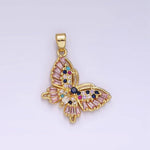 Load image into Gallery viewer, Baguette Butterfly Charm
