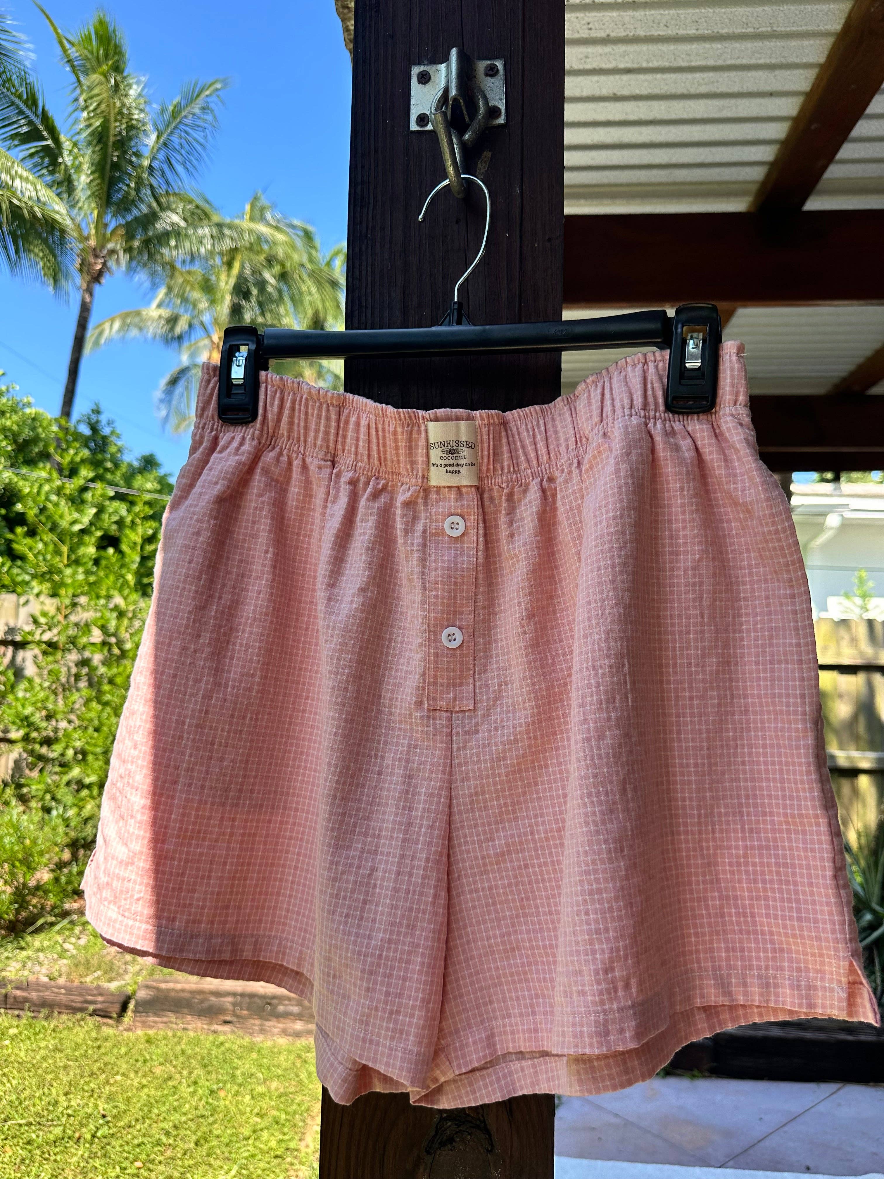 Everyday Boxer Shorts - Pink Gingham