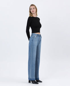 Cuffed Baggy Wide Leg - Medium Dark - Vervet
