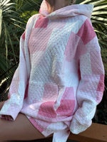 Load image into Gallery viewer, Margo Quilted Patchwork Hoodie -Sunkissed Coconut
