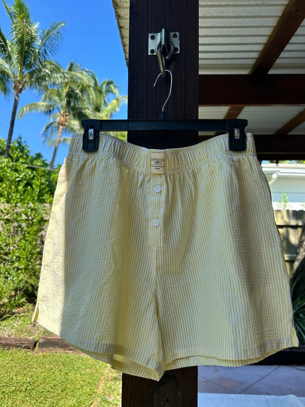 Everyday Boxer Shorts - Yellow Seersucker