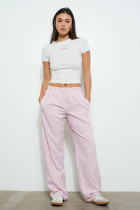 Gingham Pant - Pink