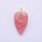 Load image into Gallery viewer, Heart Gemstone Charm

