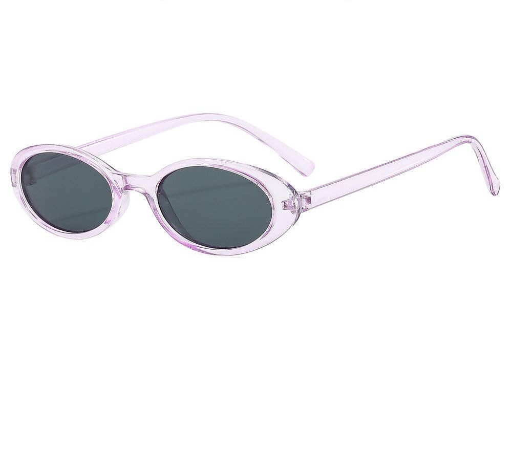 Vintage Small Oval Sunglasses - Lavender