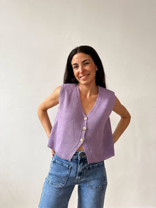 Rous Lavender Cotton Vest