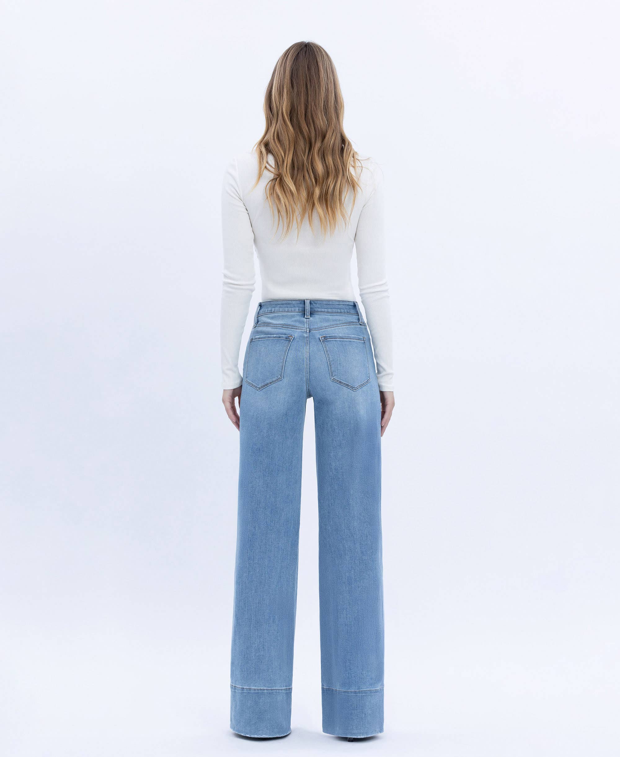 High Rise Wide Leg Jean - Vervet