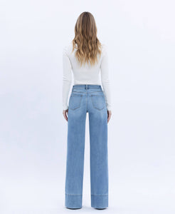 High Rise Wide Leg Jean - Vervet