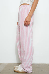 Gingham Pant - Pink