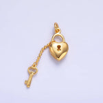 Load image into Gallery viewer, Heart Padlock Charm

